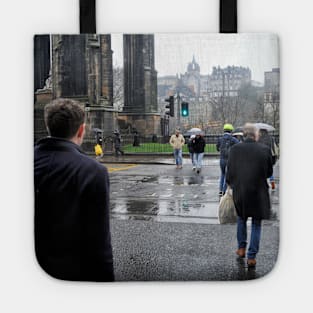 Crossing Princes Street - Edinburgh, Scotland Tote