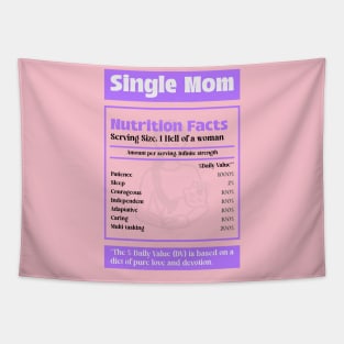 Single Mom Mother Nutrition Facts Tapestry