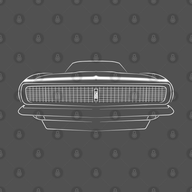 1967 Chevy Camaro RS - front stencil, white by mal_photography