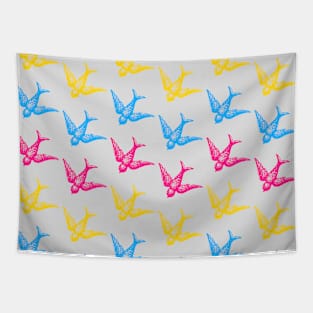 Pan Flag Birds Design Tapestry