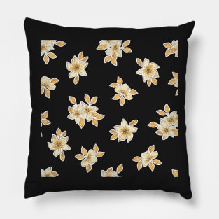 Brown Flower Garden Pillow