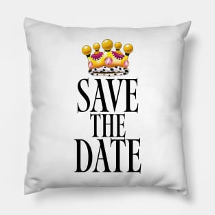 Save the Date Crown Pillow