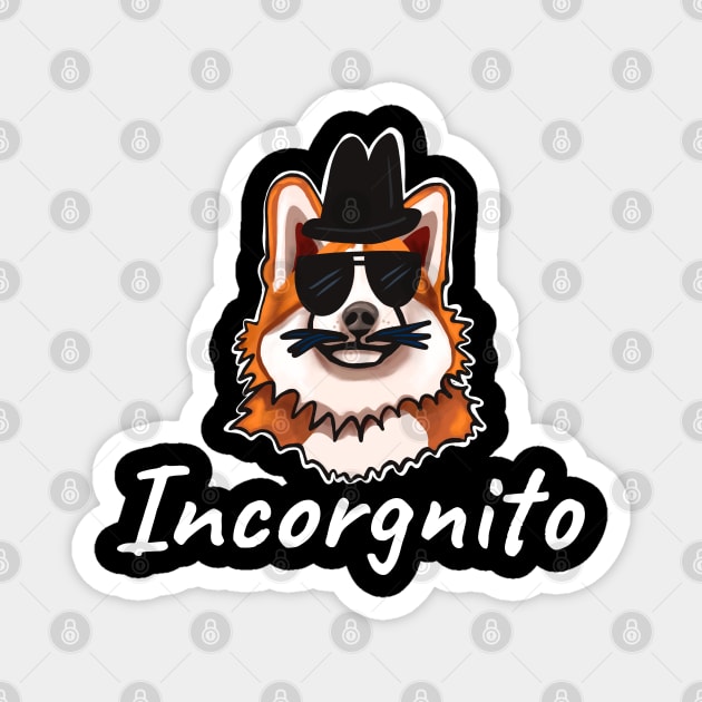 Incorgnito Dog-Corgi Magnet by wildjellybeans