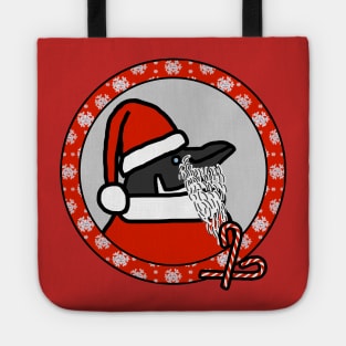 Christmas Portrait of Santa Penguin Tote