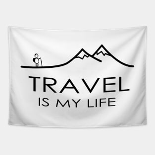 Travel is my life (light) Tapestry