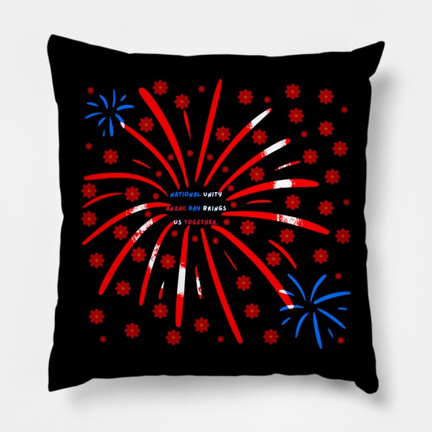 National unity Anzac Day brings us together. Pillow by HALLSHOP