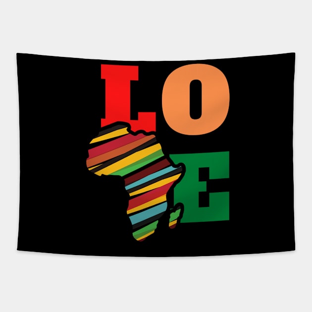 Love Africa Tapestry by oneduystore