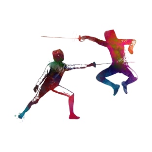 fencing sport art #fencing #sport T-Shirt