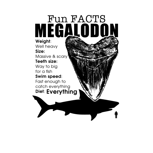 Fun Facts Megalodon by Diggertees4u