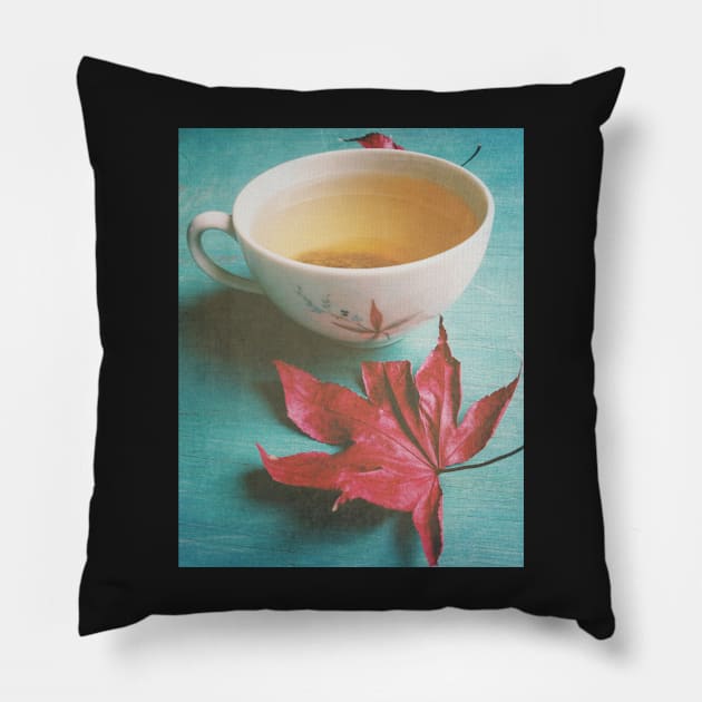 Retro Tea Pillow by oliviastclaire