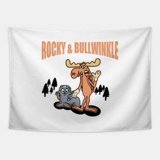 Rocky & BULLWINKLE adventure Tapestry