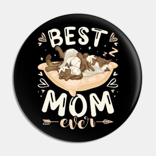 Best Mom Ever Mother Siamese Cat 2 Kittens Mother'S Day Pin