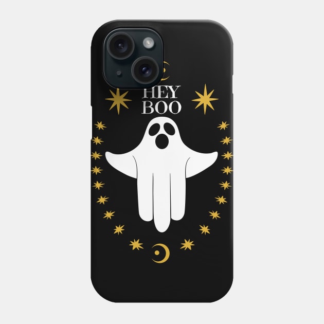 Hey Boo Ghost Hamsa Phone Case by SunGraphicsLab