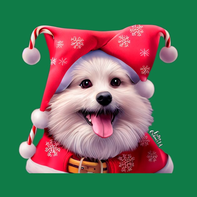 Christmas Pomeranian Puppy by extraordinar-ia