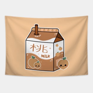 Kawaii Peach Milk Tapestry