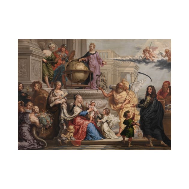 Allegorical Adoration of the Birth of a Prince by Johannes Ykens by Classic Art Stall