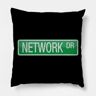 Network Drive Street Sign T-shirt Pillow