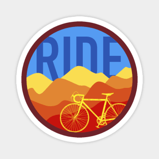 Ride - Road Bike Vintage Colors Magnet