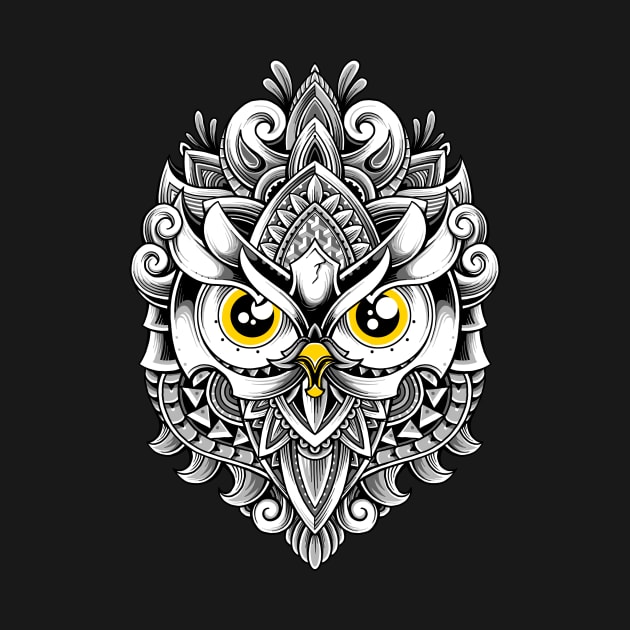 Ornate Owl by GODZILLARGE