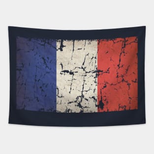 French Flag, Distressed Tapestry