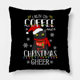 I Run on Coffee and Christmas Cheer Pillow