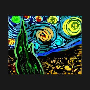 Quirky night - starry night variation T-Shirt