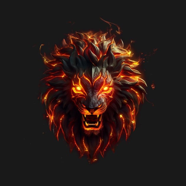 Fire Lion by Maxprint