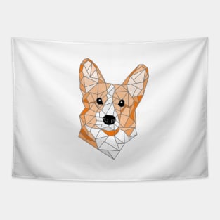 Corgi Fawn Stained Glass Tapestry