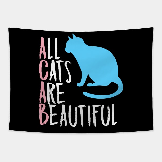 All Cats Are Beautiful Tapestry by nonbeenarydesigns