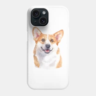 Adorable Pembroke Welsh Corgi Watercolor Art Phone Case