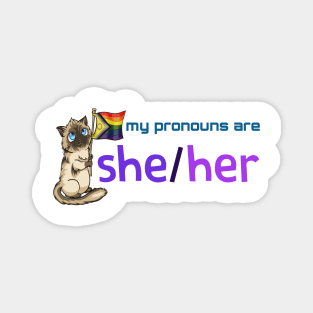 My Pronouns with Chocolate (She/Her) Magnet