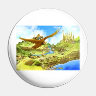 Flying On Polly Over an Enchanted Land Pin