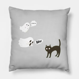 Ghosts and Cat Pillow