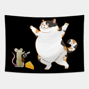 mous cat guns Tapestry