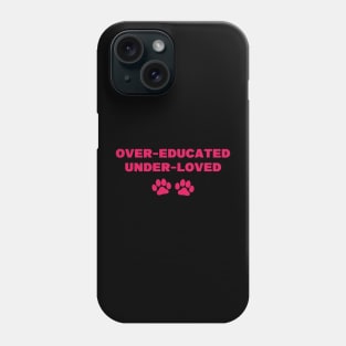 Over-educated under-loved cat paws Phone Case