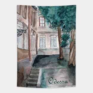 Odessa courtyard. Ukraine. Tapestry