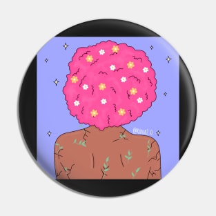 Afro girl Pin