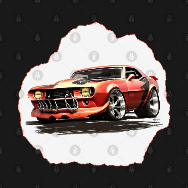 Street Rod Camaro Illustration - Image by Wilcox PhotoArt