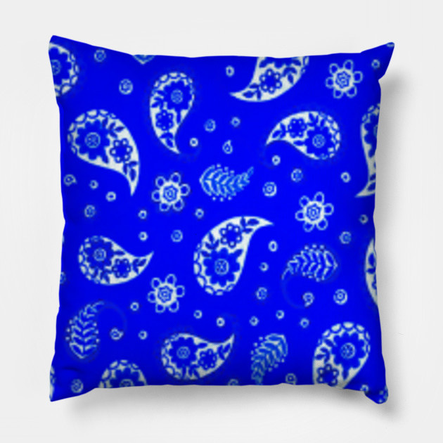 Blue Paisley Blue Paisley Pillow Teepublic