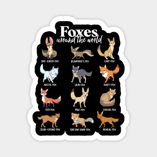 Foxes of the world Magnet