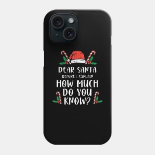 Dear Santa I Can Explain Funny Christmas Pajama Adults Kids Phone Case