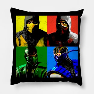 Mortal Warhol Ninjas Pillow