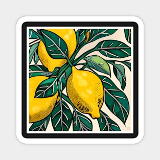 Lemons Art Print Magnet