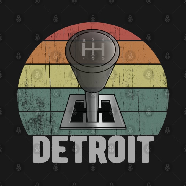 Retro Detroit Manual Stick Gear Shift Car by Urban7even