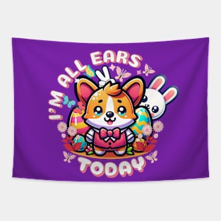 Corgi Easter Puns Tapestry