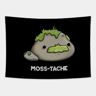Moss-tache Funny Moustache Pun Tapestry