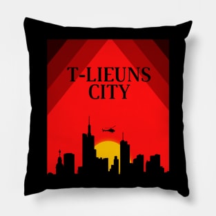 t- lieuns city Pillow
