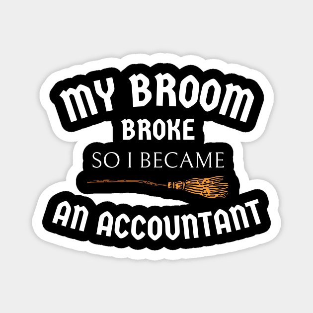 my broom broke so I became an accountant Magnet by Expressyourself