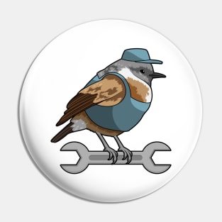 Bird as Carftsman with Wrench Pin