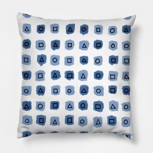 Abstract geometrical blue pattern Pillow